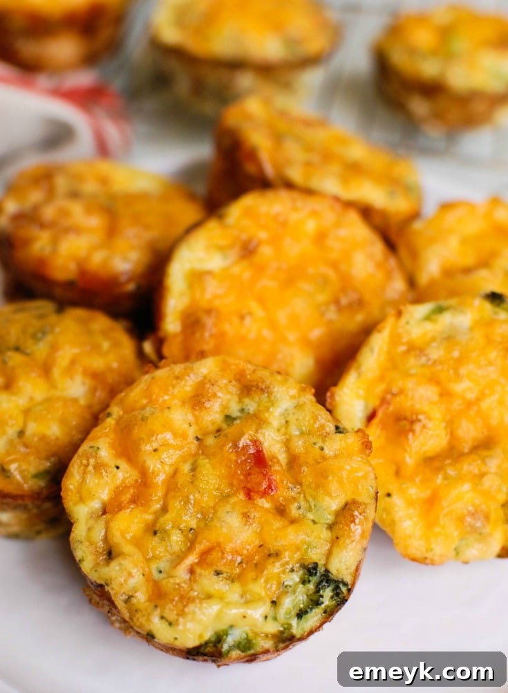 29 Brilliant Breakfasts for Effortless Mornings 9 Broccoli Cheddar Cups from A Cedar Spoon, a nutritious and easy make-ahead breakfast for the whole family.