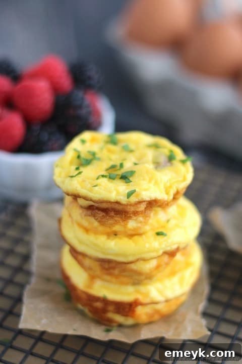 29 Brilliant Breakfasts for Effortless Mornings 12 Mini Crustless Quiche Cups with Sausage and Cheese from Two Healthy Kitchens, perfect for make-ahead individual portions.