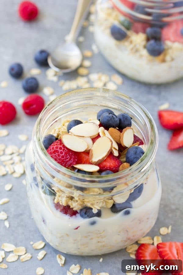 29 Brilliant Breakfasts for Effortless Mornings 30 Easy Berry Overnight Oats from Kristine's Kitchen, a classic and healthy no-cook make-ahead breakfast.