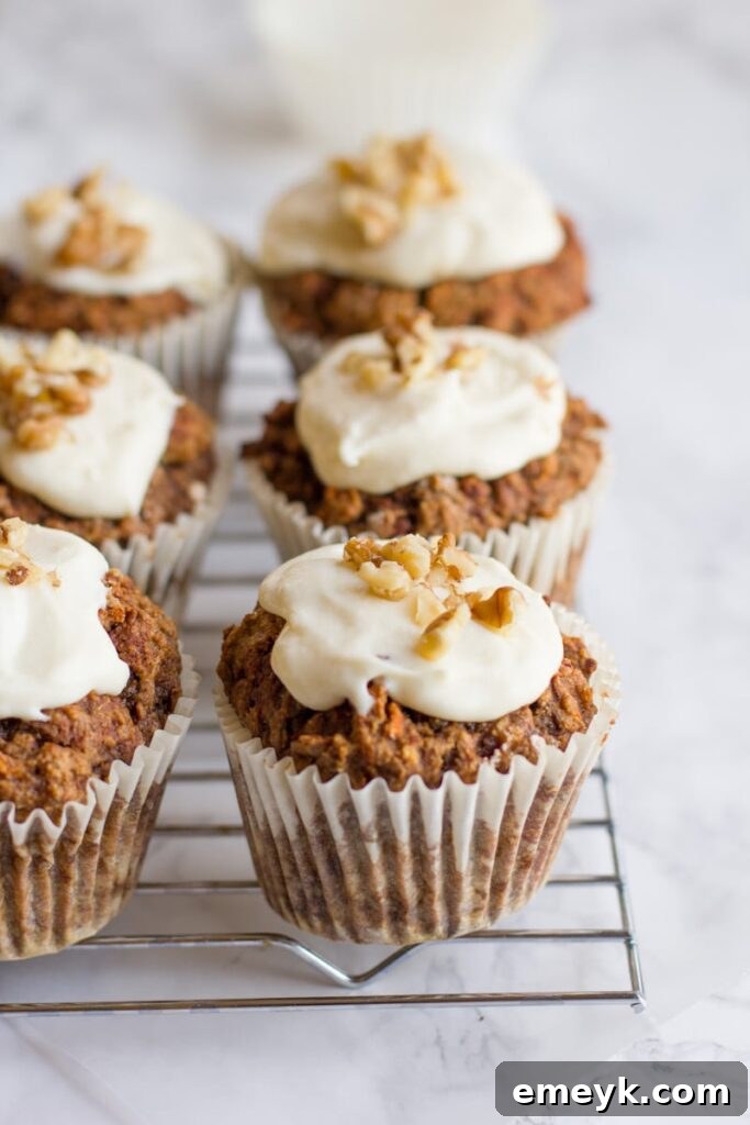 29 Brilliant Breakfasts for Effortless Mornings 23 Healthy Carrot Cake Muffins from Back to Her Roots, a delightful make-ahead breakfast that tastes like dessert.