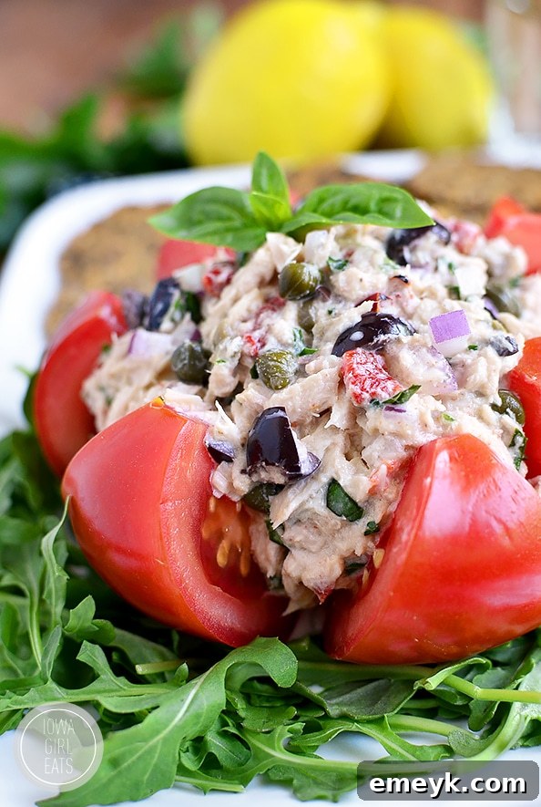 Mediterranean Tuna Salad, a fresh and healthy meal with vibrant flavors for busy schedules