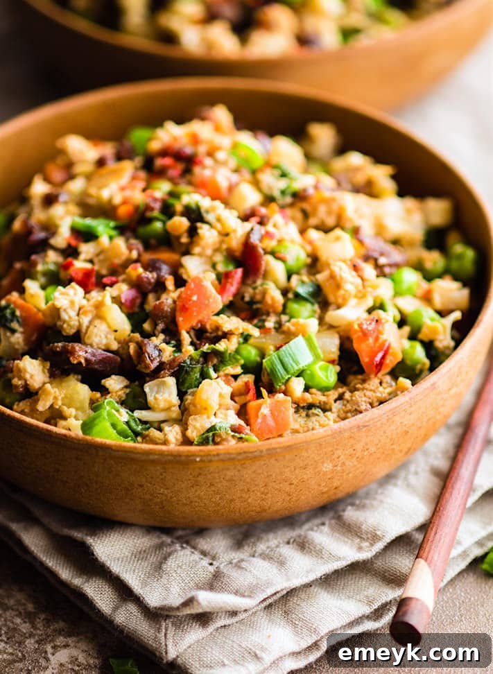 Quick Pineapple Paleo Cauliflower Fried Rice, a healthy and easy low-carb meal option