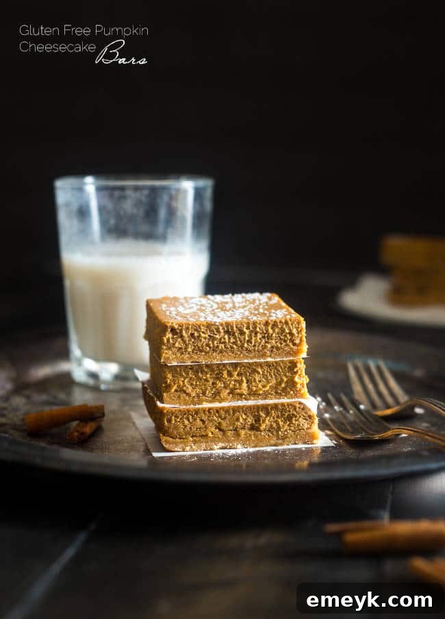 Healthy Pumpkin Cheesecake Bars, layered and tempting