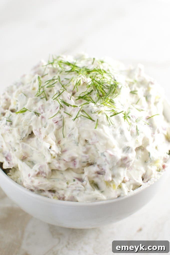 29 Unbeatable Game Day Dips 26 Tangy and refreshing Dill Pickle Dip, a unique and surprisingly addictive snack.