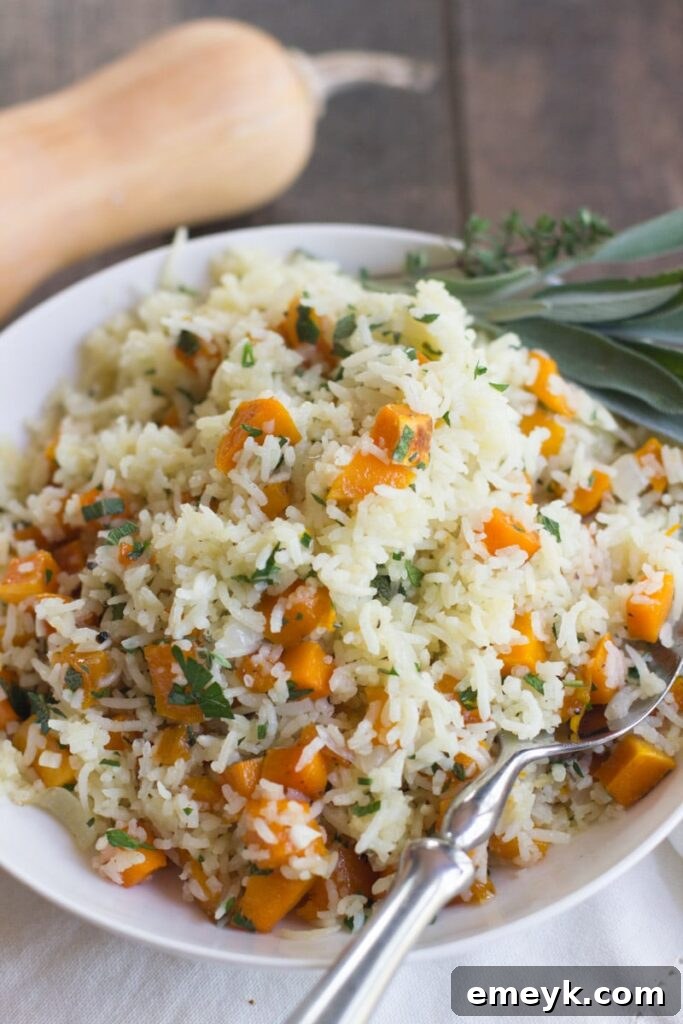 Butternut Squash Basmati Rice, a flavorful side dish