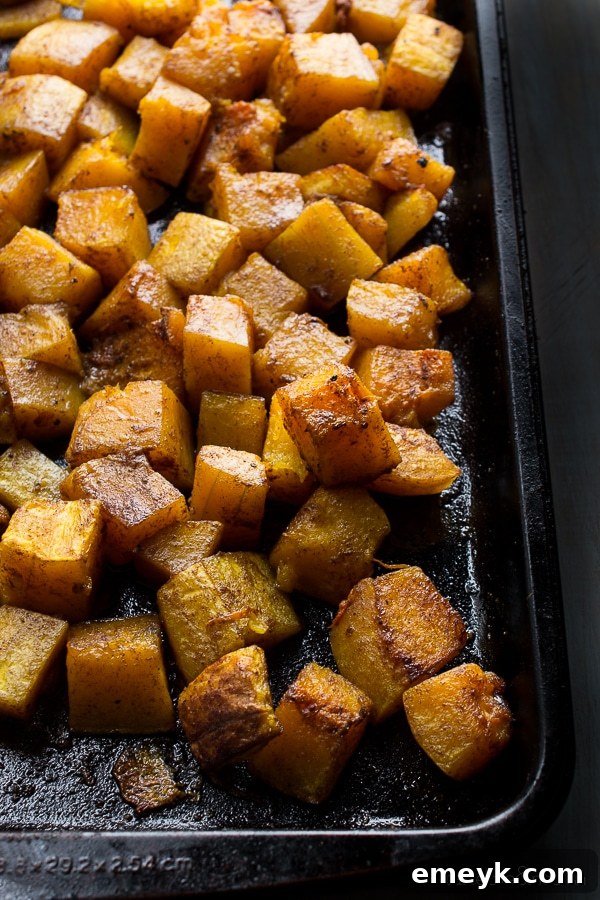 Golden Five Spice Roasted Butternut Squash pieces