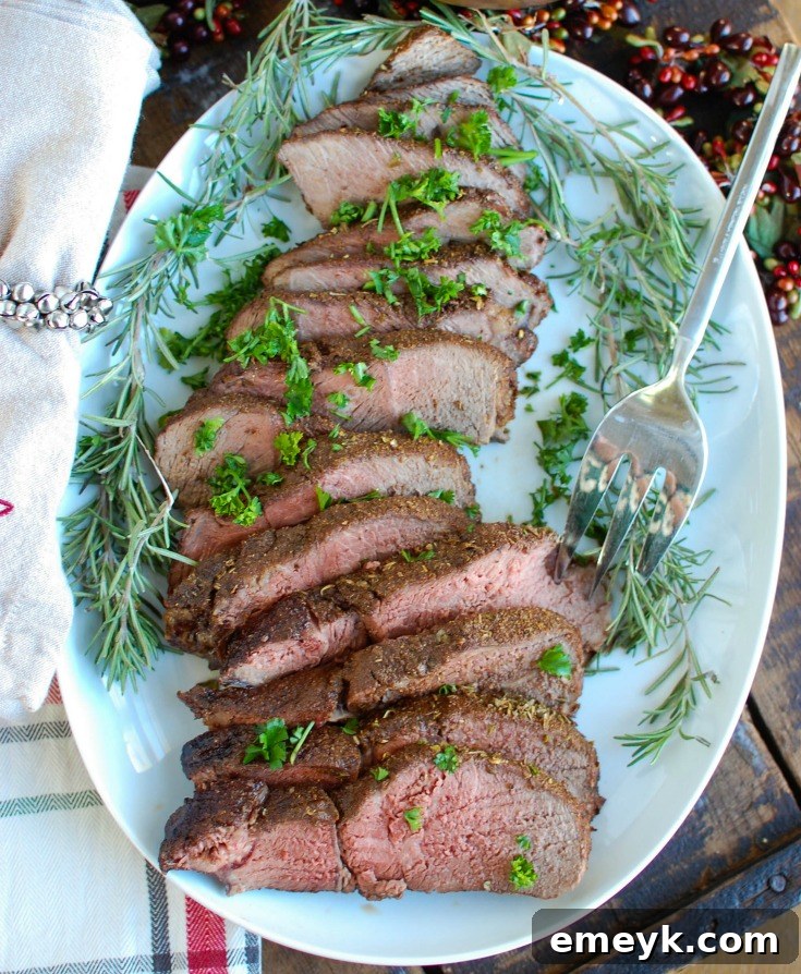 Mediterranean Crusted Sirloin Beef Roast is a flavorful, mouthwatering meal to serve at the holidays or for a get together. Roast and toast with your guests using the flavors of the Mediterranean paired with a juicy, tender top sirloin roast.