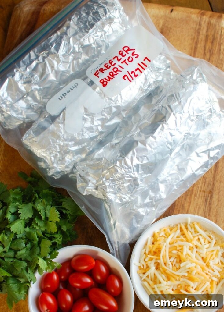 Assorted fresh ingredients for Vegetarian Breakfast Egg Burritos, including colorful bell peppers, eggs, cheese, and spices.