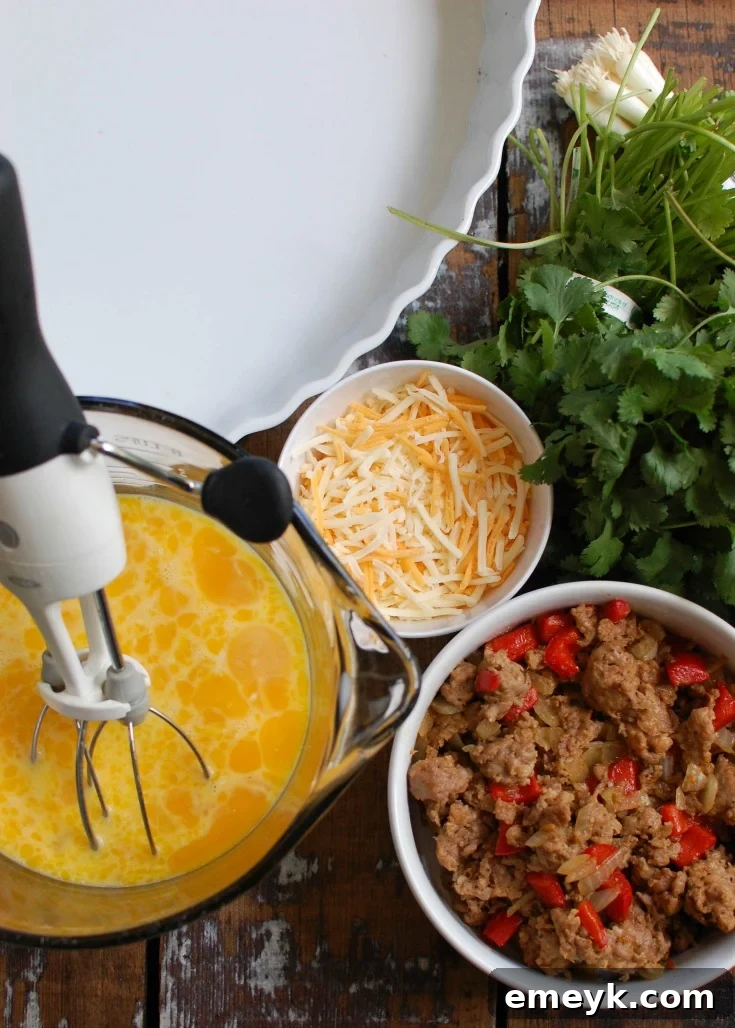 Southwestern Baked Breakfast Casserole ingredients