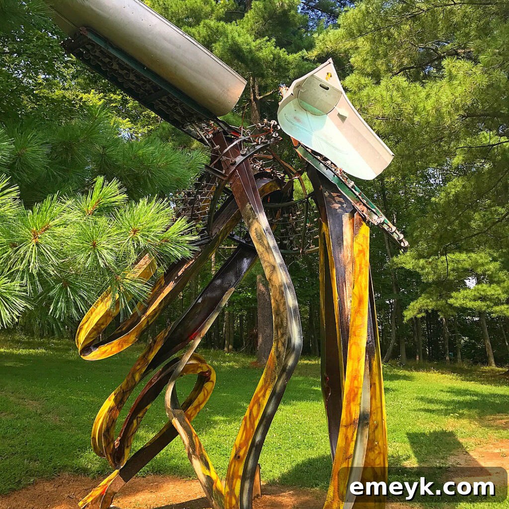 Another distinctive sculpture at Pyramid Hill, showcasing the diversity of art in the park.