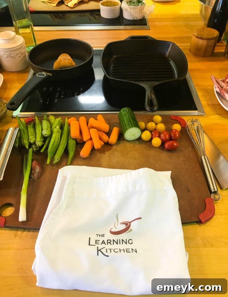 The Learning Kitchen interior, showing a professional and inviting cooking space.
