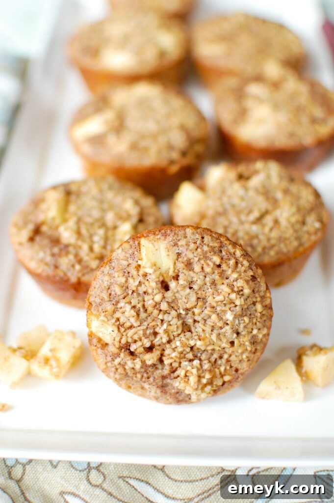 A single Baked Apple Cinnamon Steel Cut Oat Cup carefully placed on a minimalist cooling rack, showcasing its perfectly moist interior and golden-brown exterior.