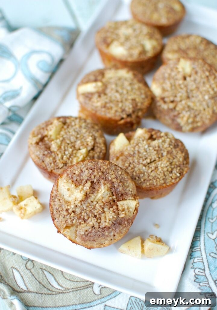 Spiced Apple Steel Cut Oat Muffins 6 An entire muffin tin filled with freshly baked Apple Cinnamon Steel Cut Oat Cups, cooling down and showcasing the simplicity of preparing a large make-ahead batch.