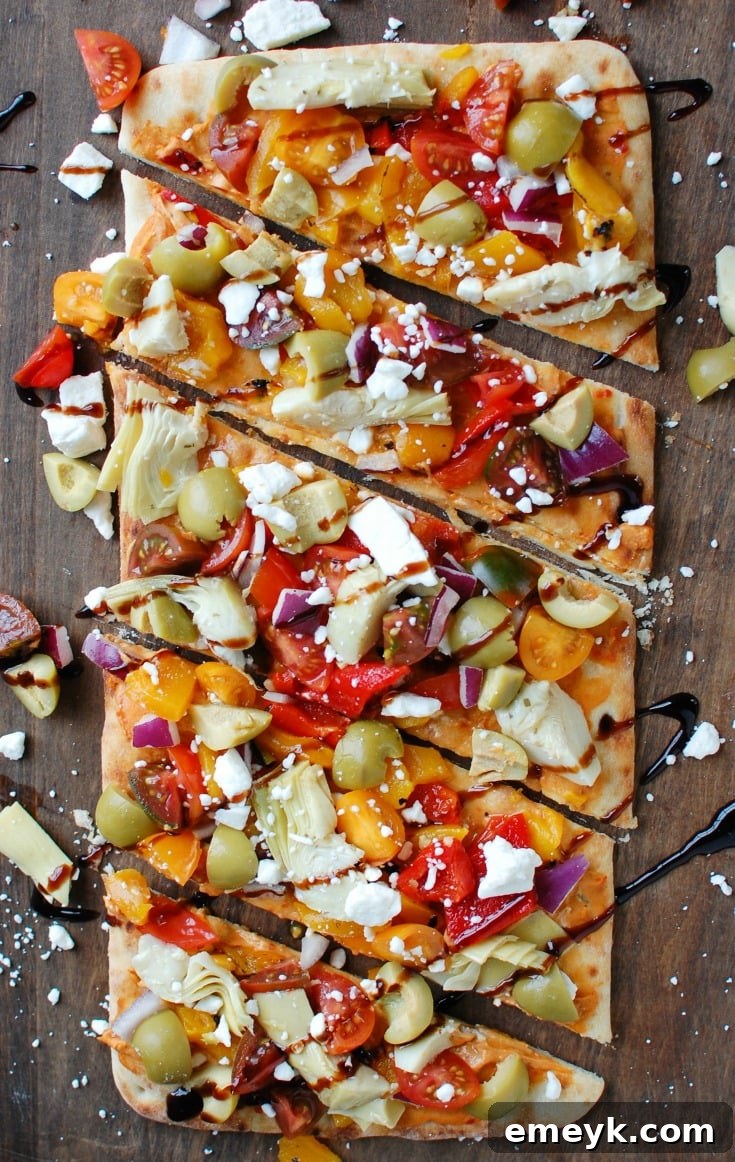Overhead view of Mediterranean Flatbread
