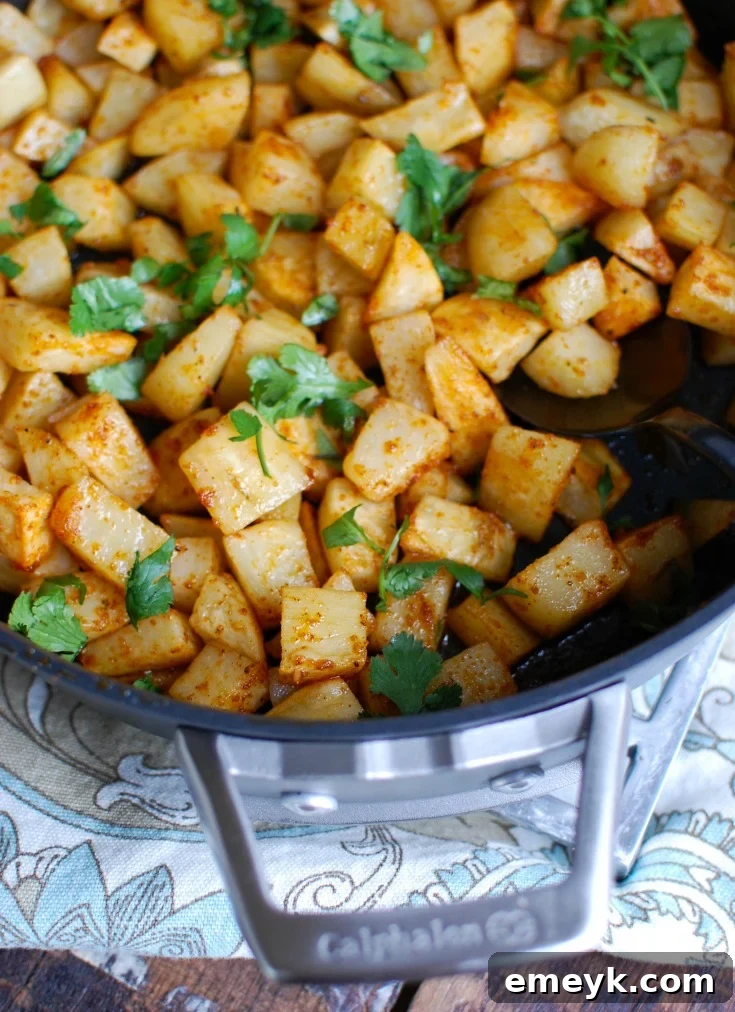 Spicy Lebanese Potatoes are crisp on the outside, tender on the inside and will spice up any meal. The sauce on these potatoes is the star featuring coriander, paprika, cayenne pepper mixed with olive oil and lemon juice. The dish is finished off with your favorite herb, cilantro or parsley.