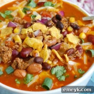 Instant Pot Taco Soup - a hearty and delicious family dinner.