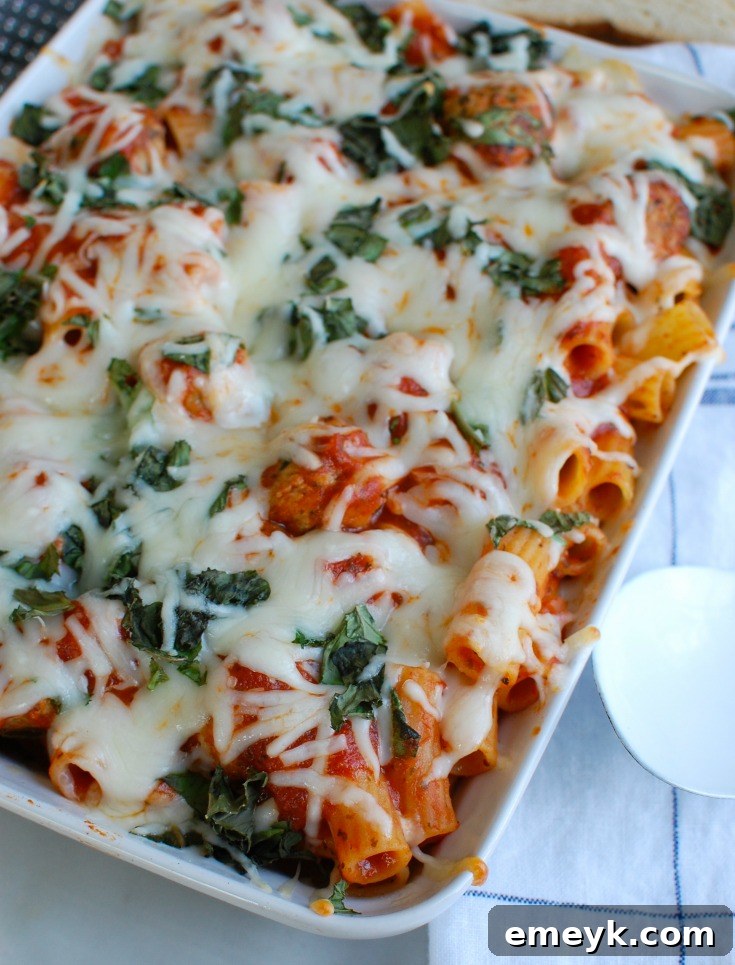 Hearty Chicken Meatball Rigatoni Casserole 3 Close-up of fresh ingredients for Easy Baked Rigatoni with Chicken Meatballs
