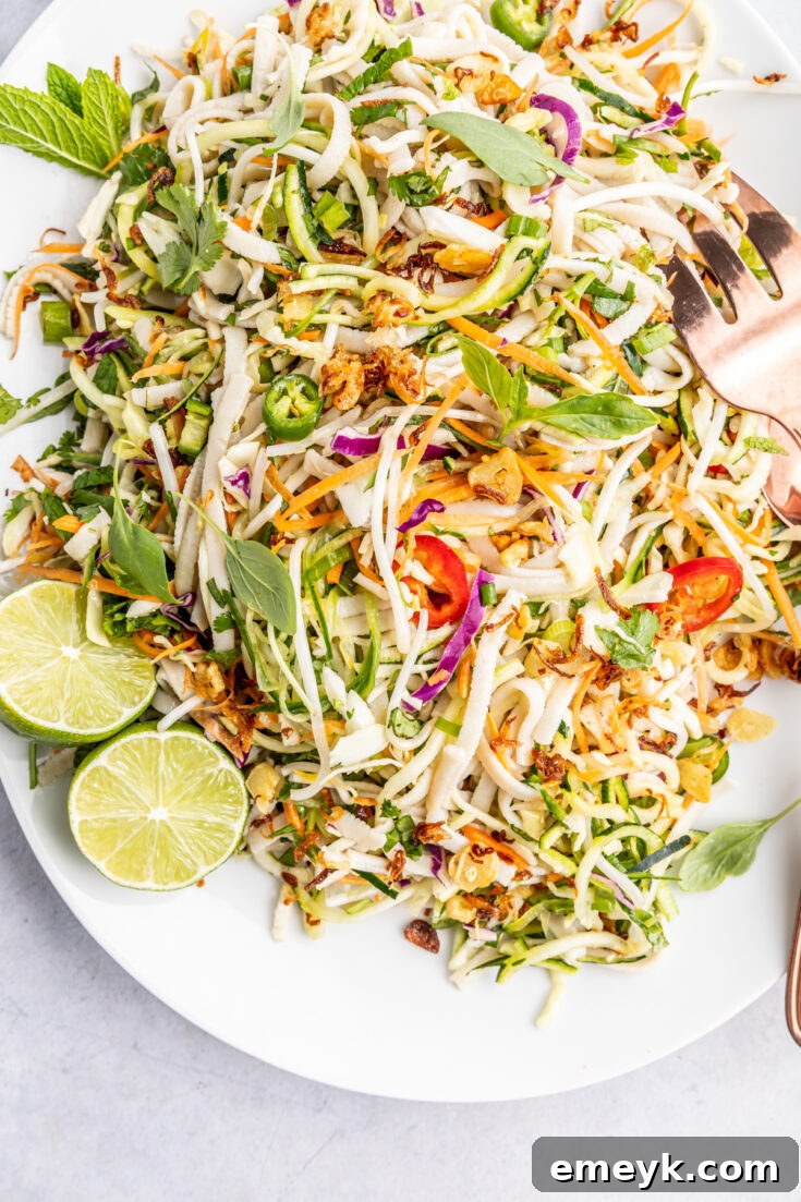 Vietnamese Zoodle Noodle Salad, an exotic and healthy noodle dish.