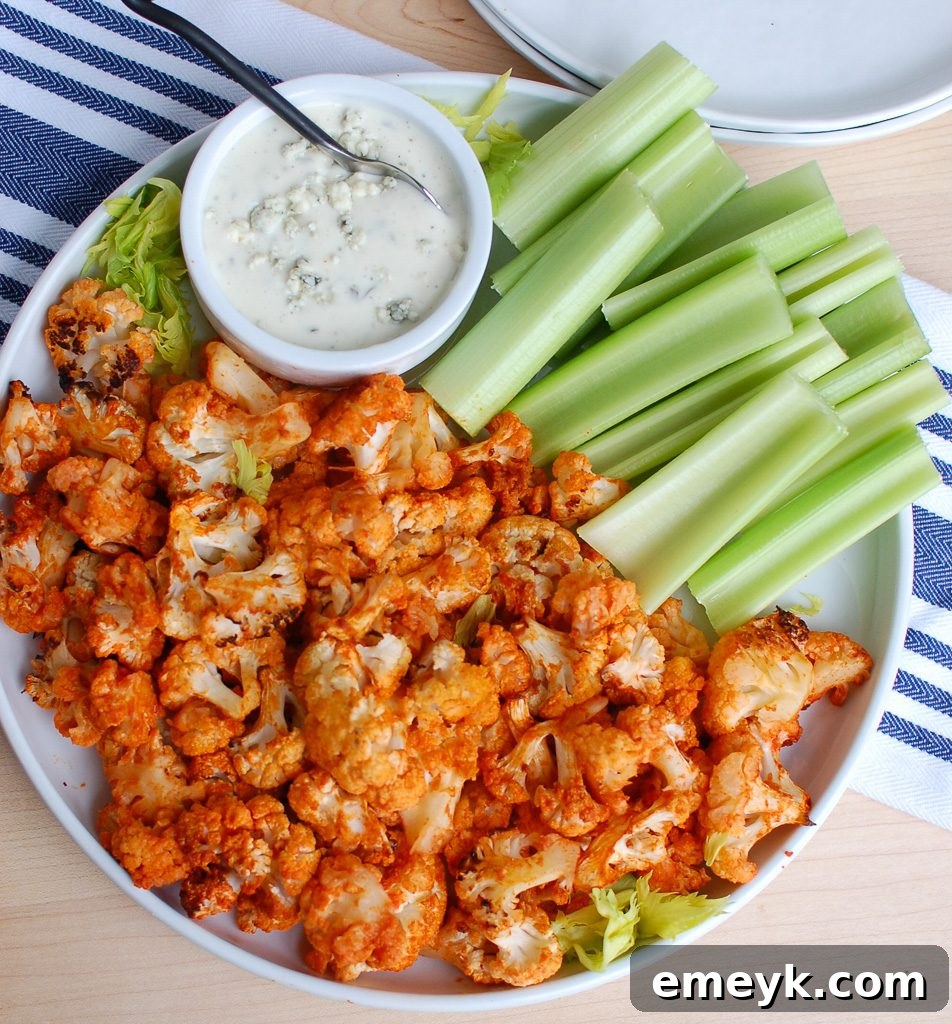 Roasted Buffalo Cauliflower Above 