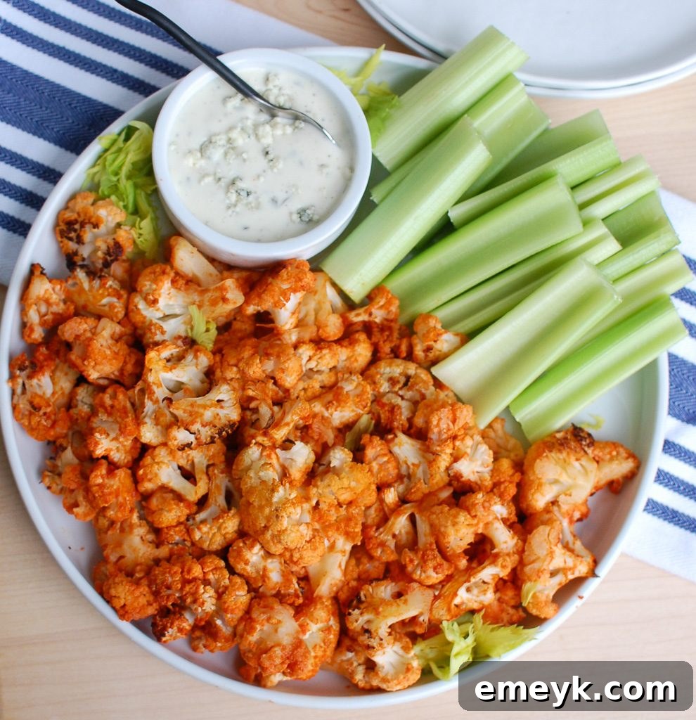 Roasted Buffalo Cauliflower above