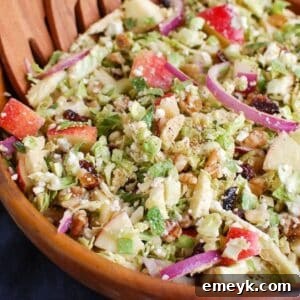 Brussels Sprout Apple Goat Cheese Salad, a delicious and healthy recipe