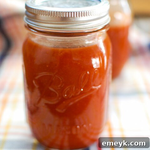 Homemade Barbecue Sauce in Mason Jar