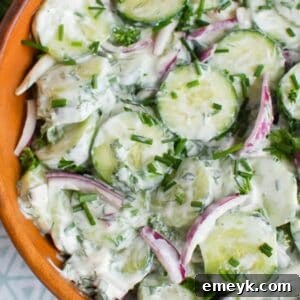 Creamy Cucumber Salad Recipe image