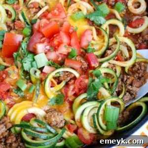 Mexican Zucchini in skillet