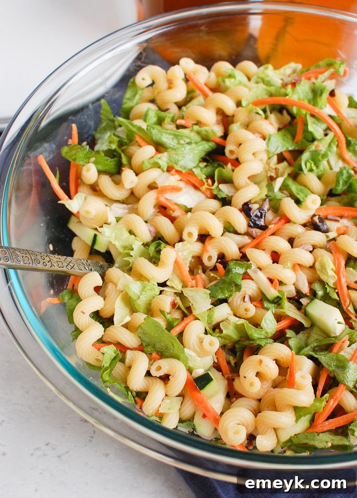 Asian Pasta Salad with carrots 