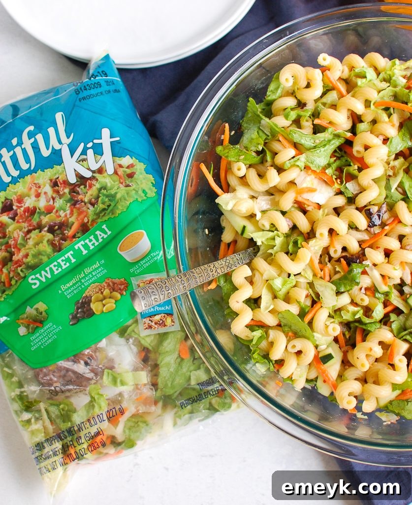Asian Pasta Salad with salad kit 