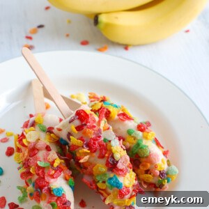 Finished Banana Crunch Popsicle