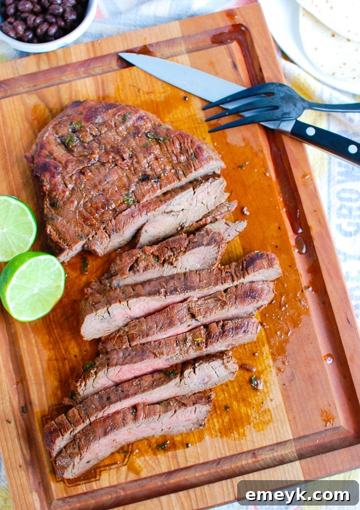 Fire-Kissed Carne Asada 5 Grilled Carne Asada on cutting board