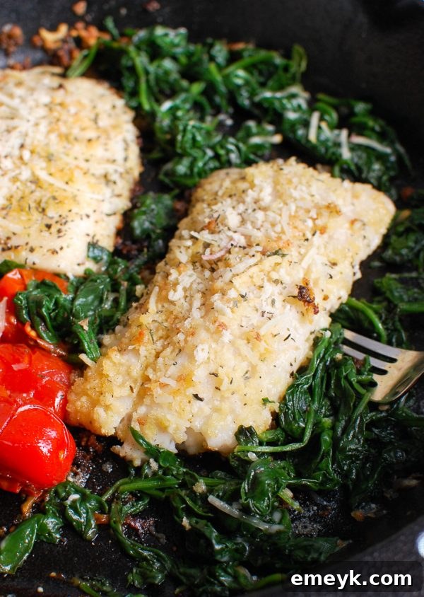 Black Sea Bass Recipe in Cast Iron Skillet with a crispy crust