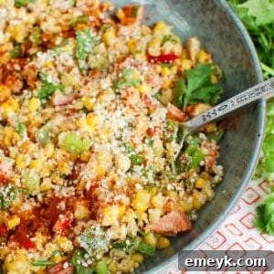 Mexican Street Corn Salad ready to serve