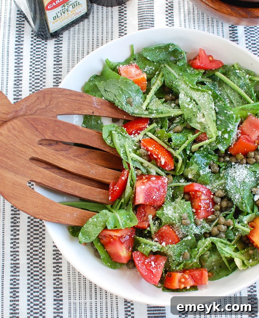 Arugula Salad with Capers above view