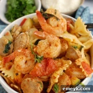 Cajun Pasta with Chicken Sausage and Shrimp
