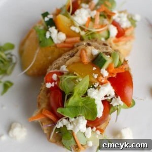 Mediterranean Crostini on plate