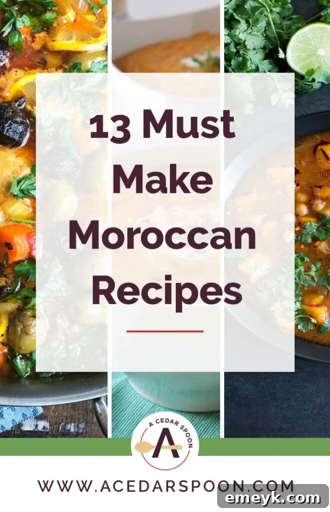 A vibrant collage of Moroccan dishes, showcasing a variety of tagines, soups, and flatbreads, hinting at the rich culinary journey ahead.