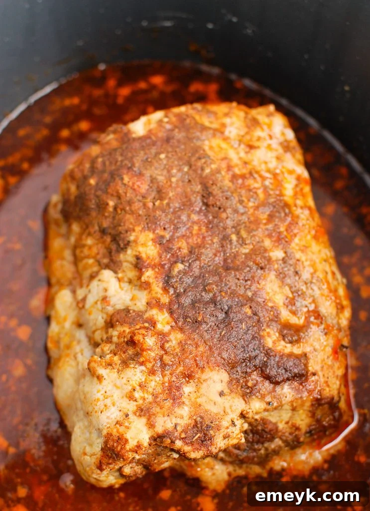 How to Cook Pork Loin in the Slow Cooker in crockpot