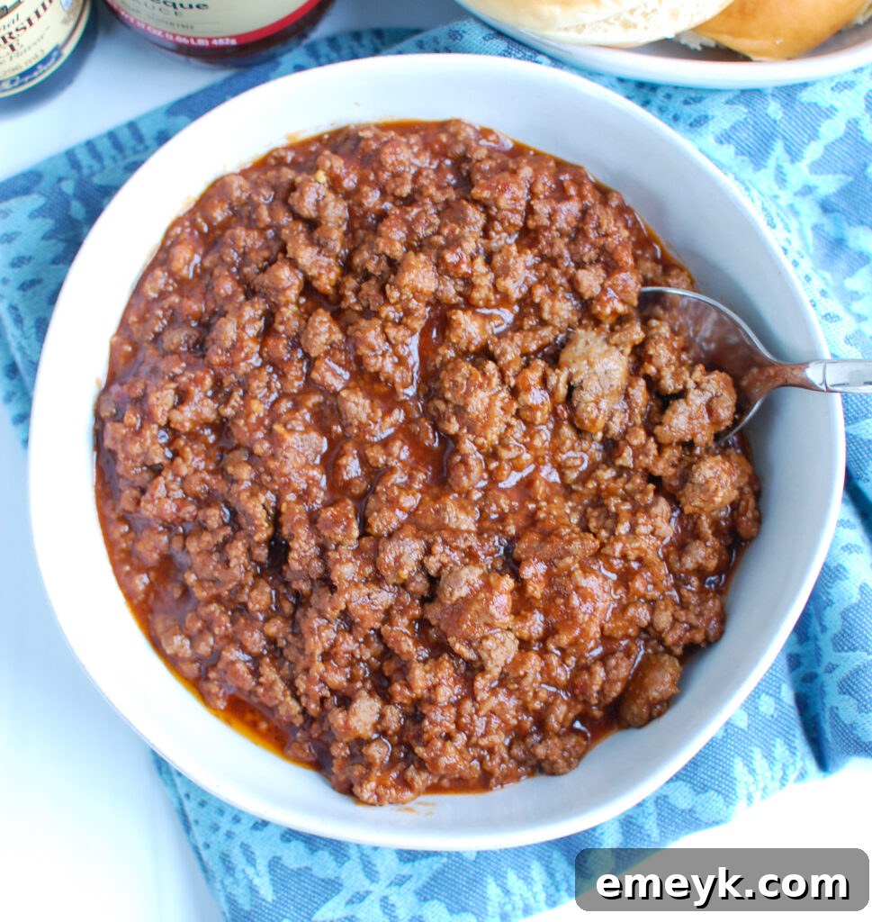 How to Make Sloppy Joes in bowl with spoon