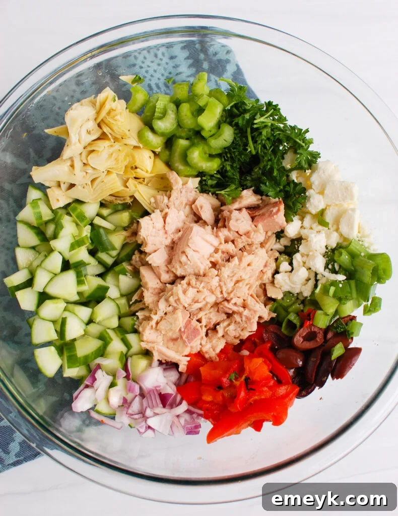 Mediterranean Sunshine Tuna Salad 3 Mediterranean Tuna Salad ingredients
