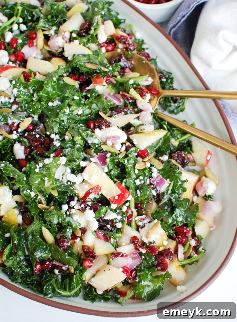 Easy Fall Salad in white dish