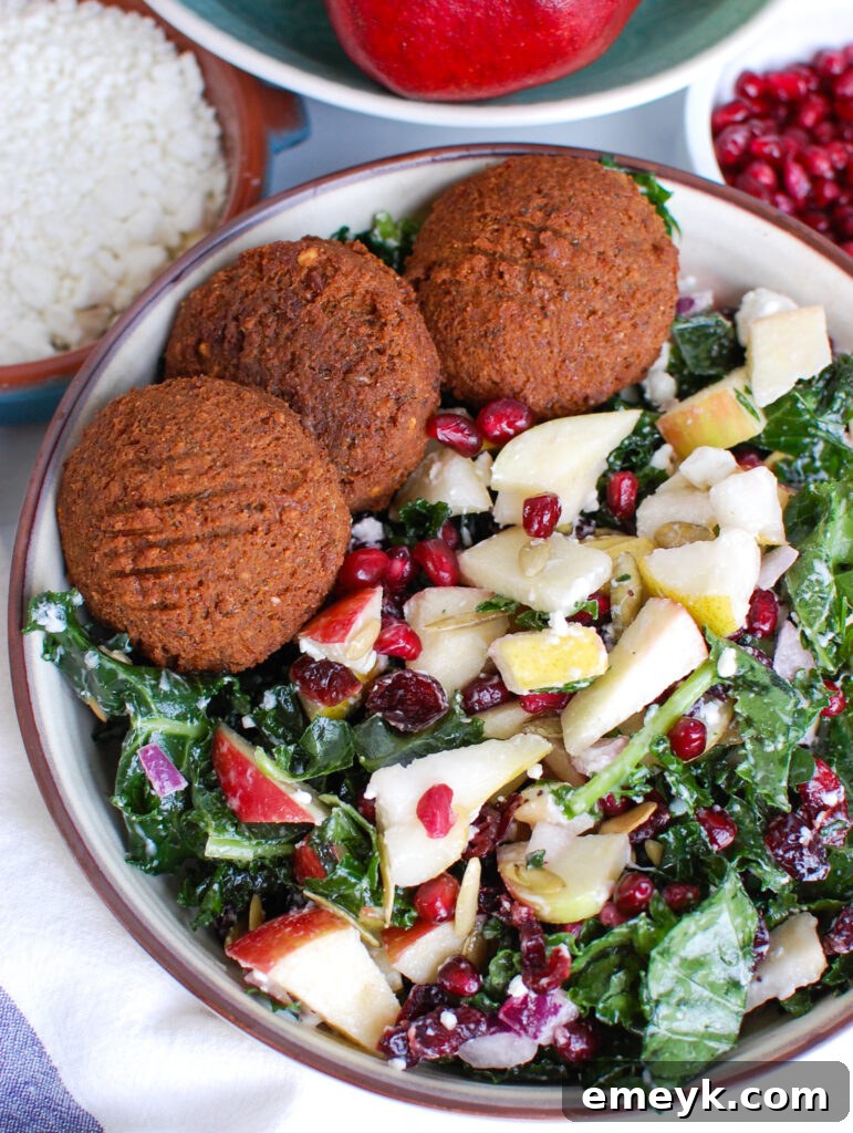 Easy Fall Salad with falafel