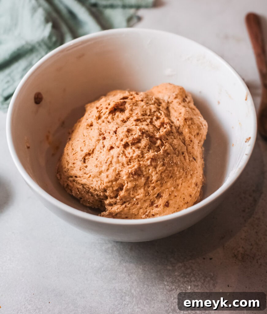 Air Fryer Donut Holes dough being kneaded until smooth and elastic.