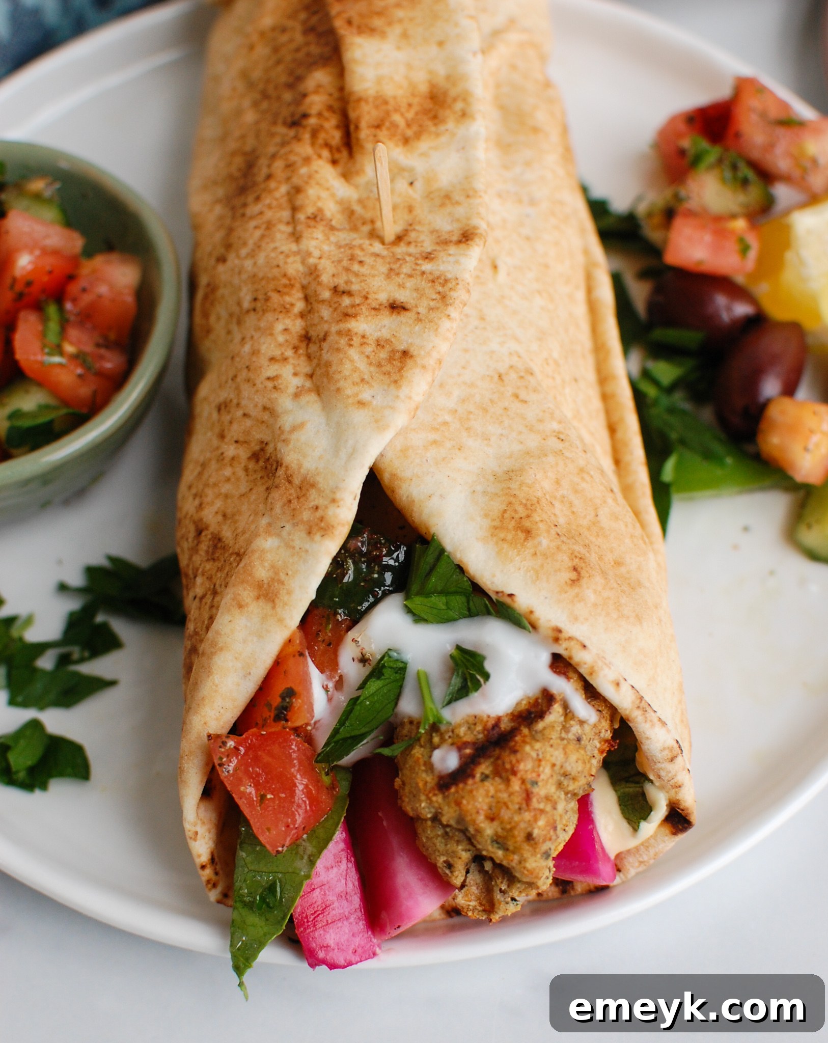 Chicken Kofta in wrap
