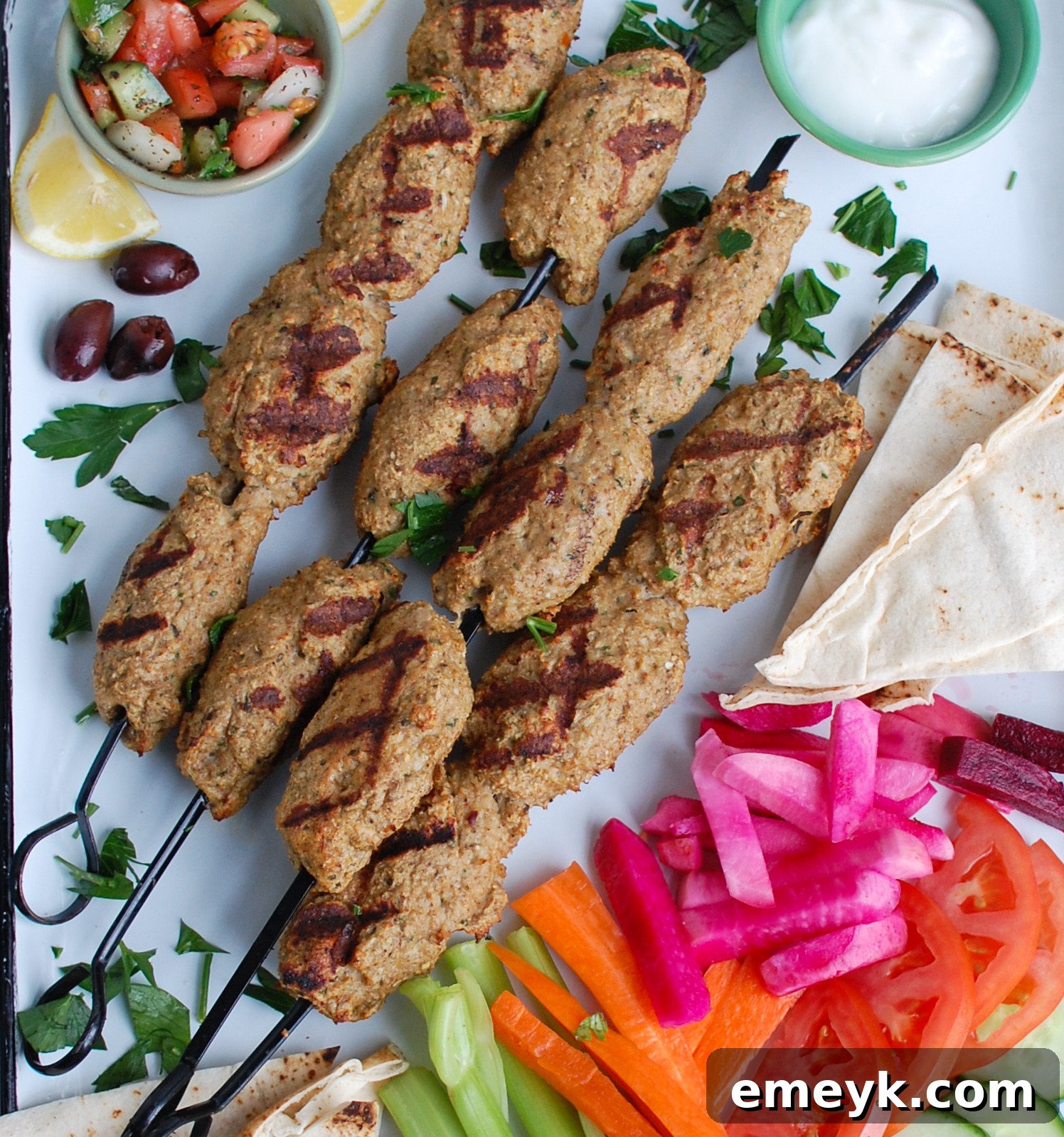 Chicken Kofta on white plate