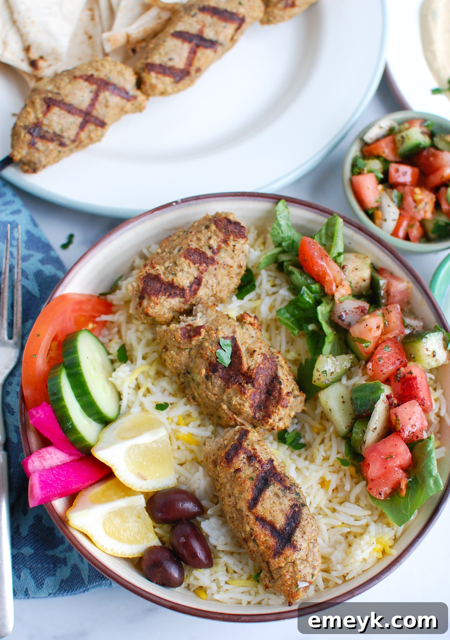 Chicken Kofta on rice bowl