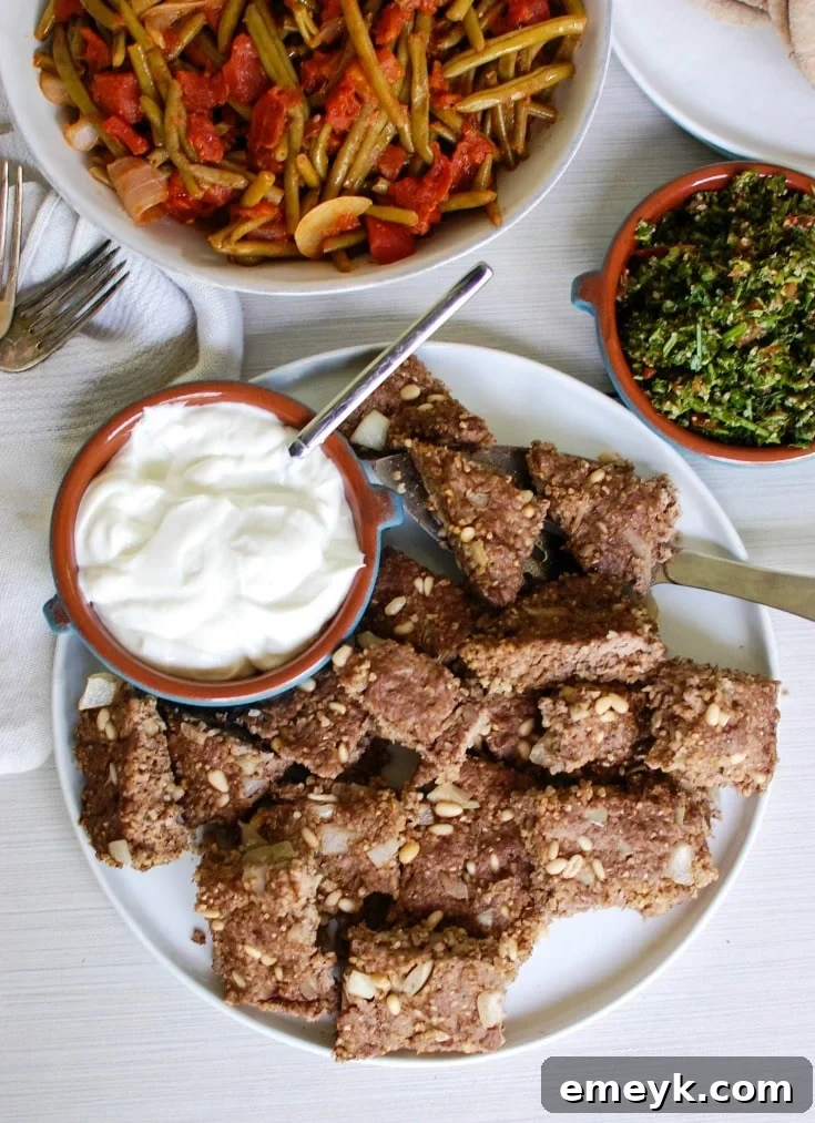 Delicious Baked Kibbeh - a classic Middle Eastern dinner
