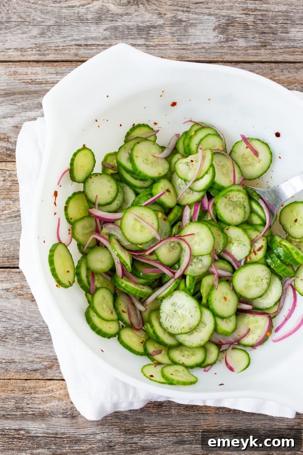 17 Effortless Sides to Elevate Your Fish Meal 15 Refreshing Cucumber Salad with thinly sliced onions and sweet vinegar dressing.