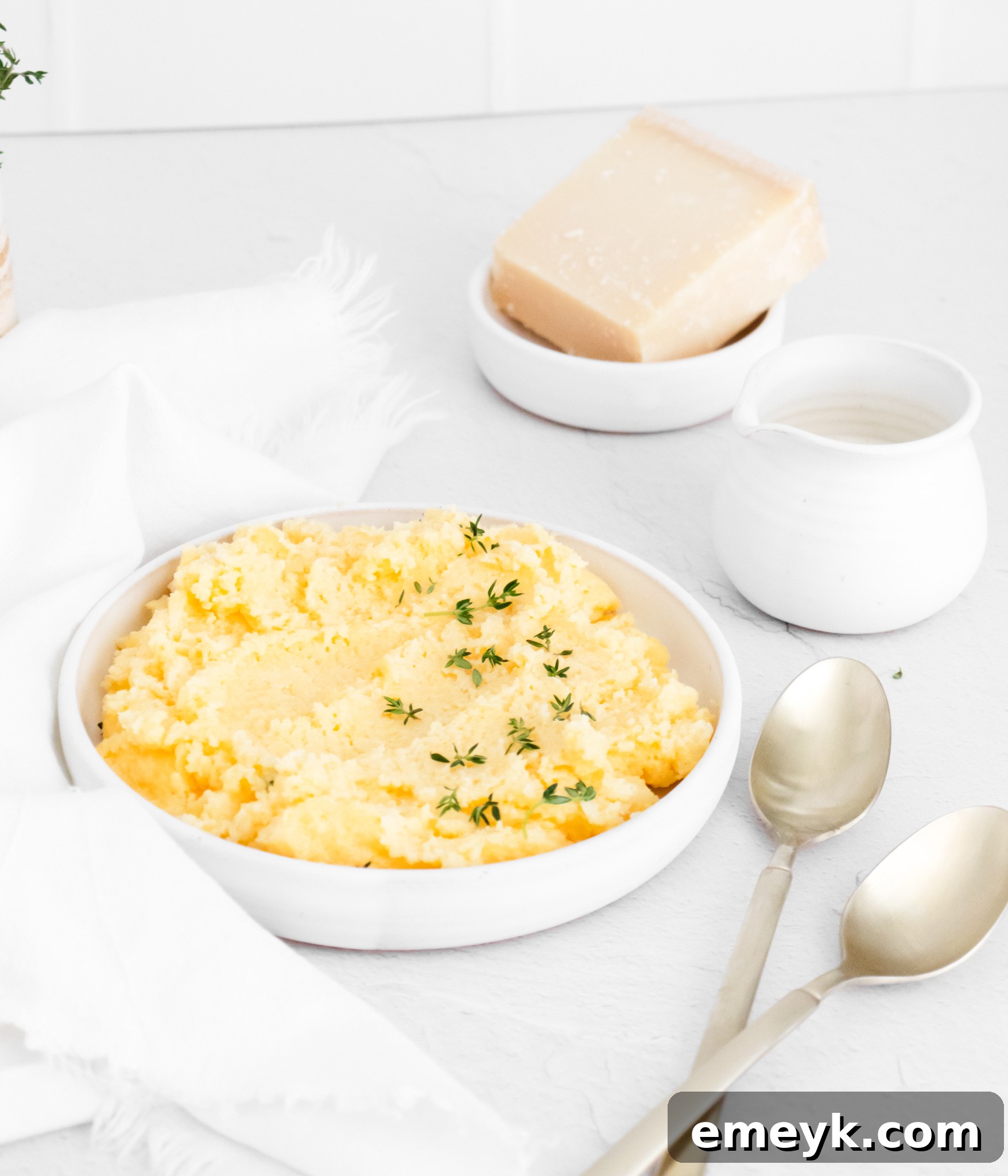 Creamy Polenta Recipe with cheese.